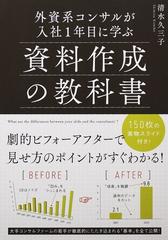 外資系コンサルが入社１年目に学ぶ資料作成の教科書の通販 清水 久三子 紙の本 Honto本の通販ストア