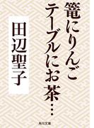 篭にりんごテーブルにお茶…