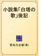 小説集「白塔の歌」後記(青空文庫)
