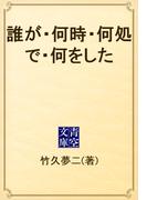 誰が・何時・何処で・何をした(青空文庫)