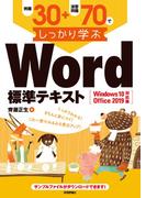 例題30＋演習問題70でしっかり学ぶ Word標準テキスト Windows10/Office2019対応版