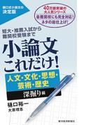 小論文これだけ！　人文・文化・思想・芸術・歴史　深掘り編