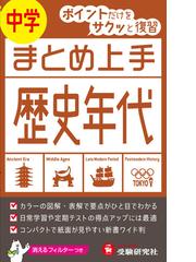 中学 まとめ上手 歴史年代 ポイントだけをサクッと復習の通販 中学教育研究会 紙の本 Honto本の通販ストア