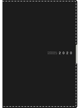 ディアクレール ラプロ (R) 4 月曜始まり 手帳 2020年 令和2年 A5 マンスリー 皮革調 黒 No.504 2020年1月始まり