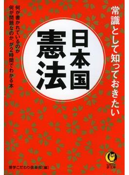 常識として知っておきたい日本国憲法(KAWADE夢文庫)