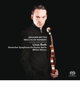 ヴァインベルグ：ヴァイオリン協奏曲、ブリテン：ヴァイオリン協奏曲　リナス・ロス、キュトソン＆ベルリン・ドイツ響
