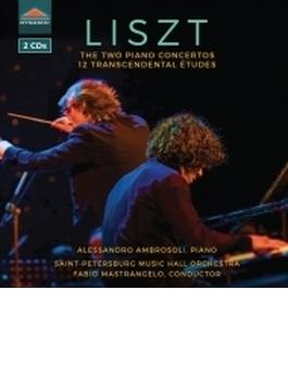 ピアノ協奏曲第1番、第2番、超絶技巧練習曲　アレッサンドロ・アンブロソーリ、マストランジェロ＆ノーザン・シンフォニア・オブ・サンクト・ペテルブルク（2CD）