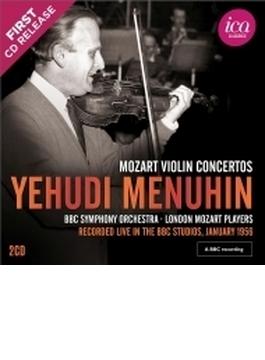 ヴァイオリン協奏曲集　イェフディ・メニューイン、サージェント、ウォーレンスタイン、BBC交響楽団、ロンドン・モーツァルト・プレイヤーズ、他（1956）（2CD）