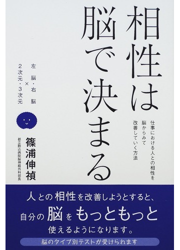 相性は脳で決まる 左脳 右脳 ２次元 ３次元 仕事における人との相性を脳からみて改善していく方法の通販 篠浦 伸禎 紙の本 Honto本の通販ストア