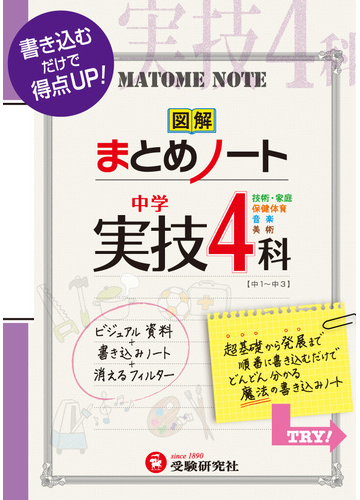 中学まとめノート 実技４科 書き込むだけで得点up の通販 中学教育研究会 紙の本 Honto本の通販ストア